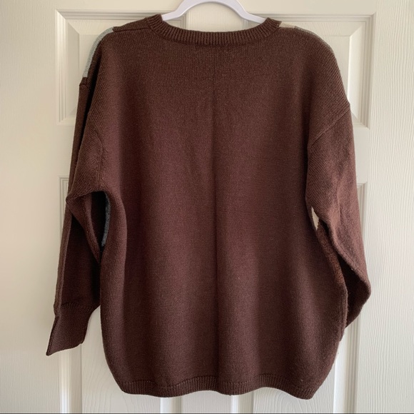 FRED THOMAS Brown Aztec Cardigan - Picture 3 of 4